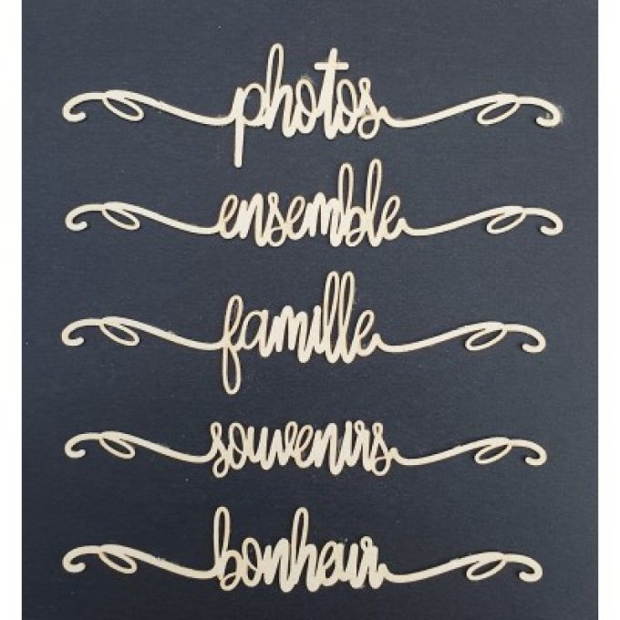 Carton Bois Photo 5 mots