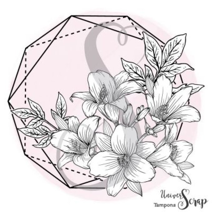 Tampon Héxagone Fleuri