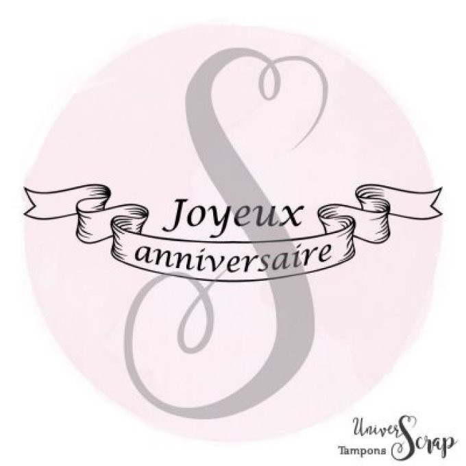 Tampon Ruban "Joyeux anniversaire"