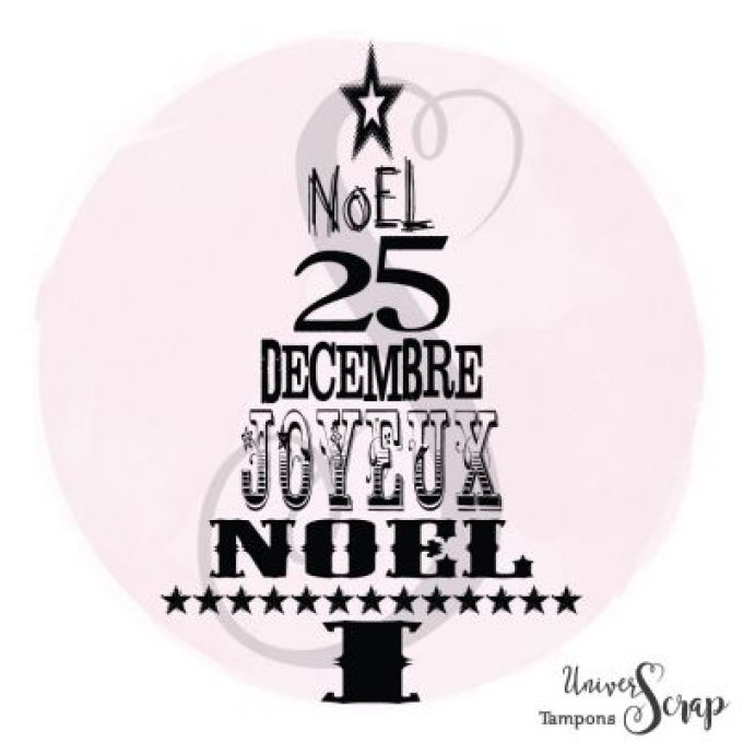Tampon Sapin "Joyeux Noël"