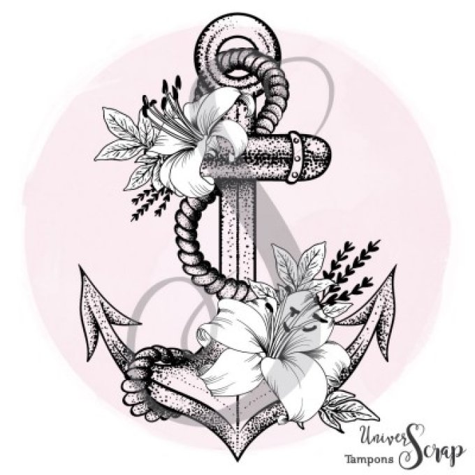 Tampon Ancre Fleurie