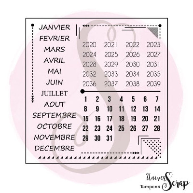 Tampon Calendrier 2020 à 2039
