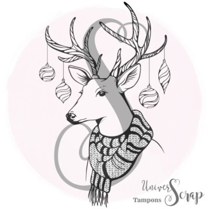 Tampon cerf de noël