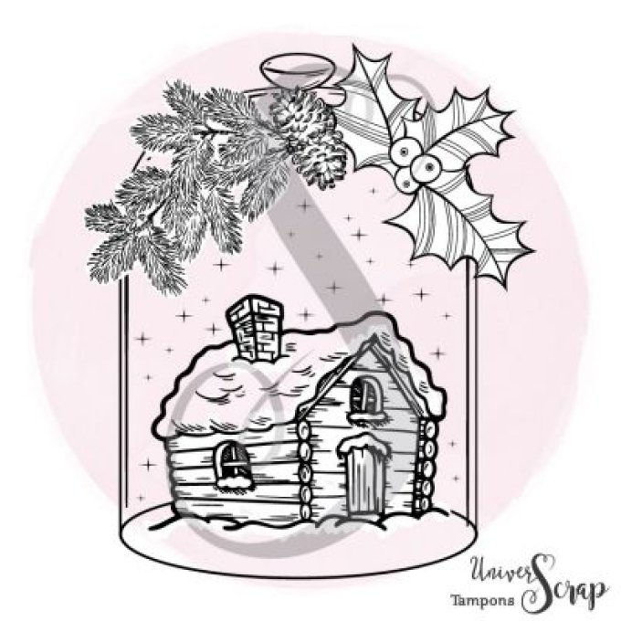 Tampon Chalet sous la neige