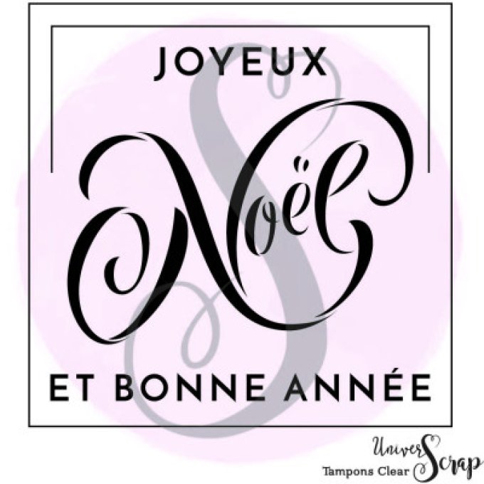 Tampon Clear "Cadre Joyeux Noël et Bonne Année"