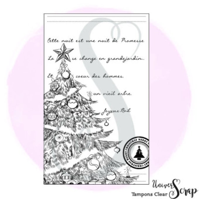 Tampon Clear "Cadre Sapin De Noël"