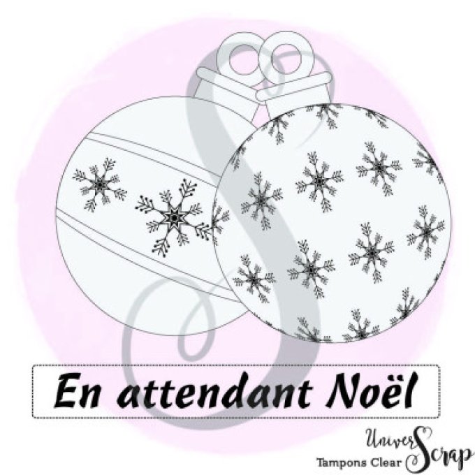 Tampon Clear "En attendant Noël"