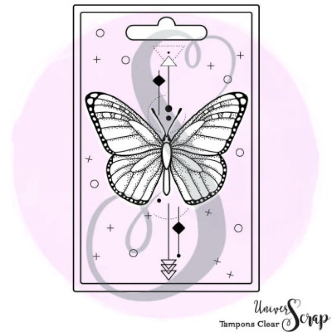 Tampon Clear "Etiquette Papillon"