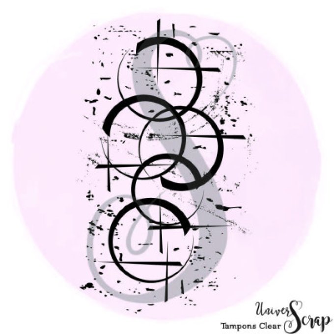 Tampon Clear "Fond Cercles Grunge"