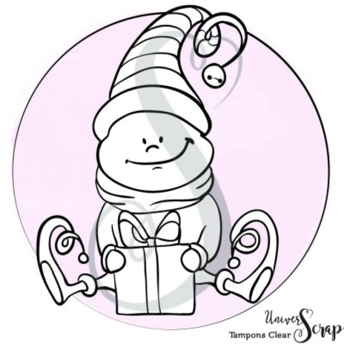 Tampon Clear "Gnome Cadeau"