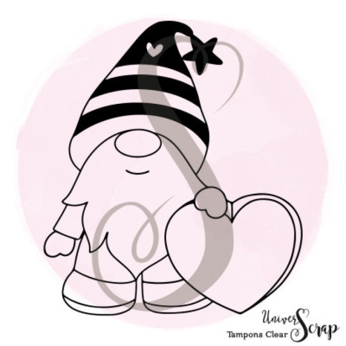 Tampon Clear "Gnome de Coeur"