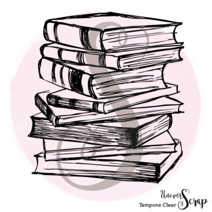 Tampon Clear "Pile de Livres"
