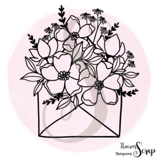 Tampon Enveloppe Fleurie