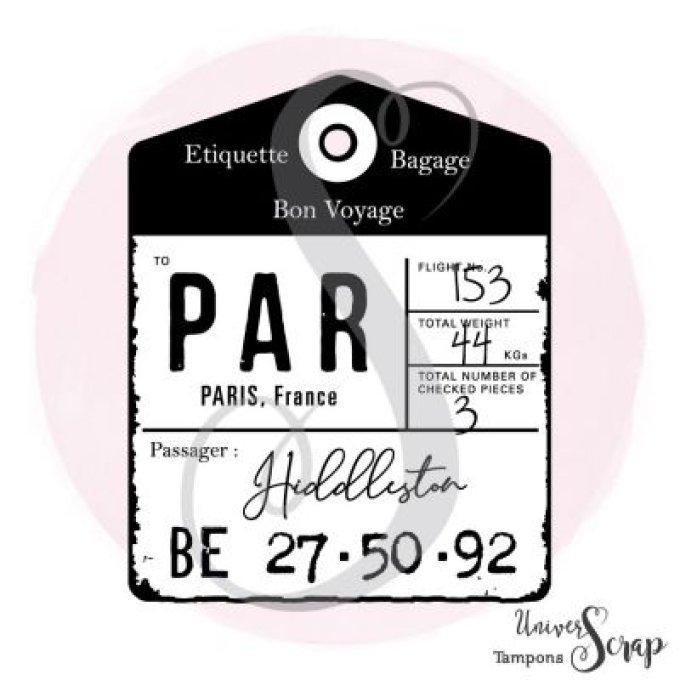 Tampon Etiquette Bagage