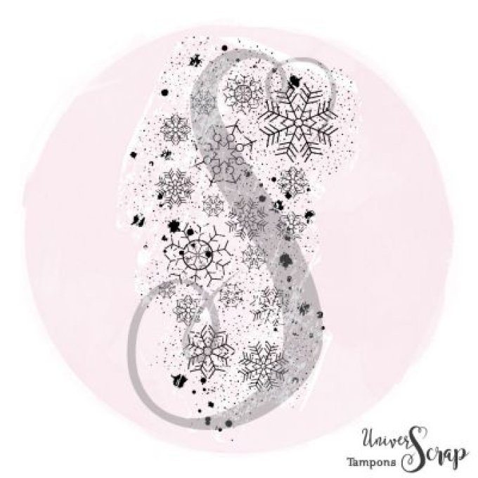 Tampon Fond flocons grunge