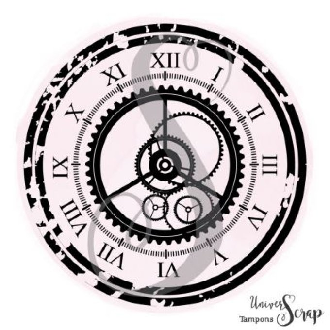 Tampon Horloge grunge
