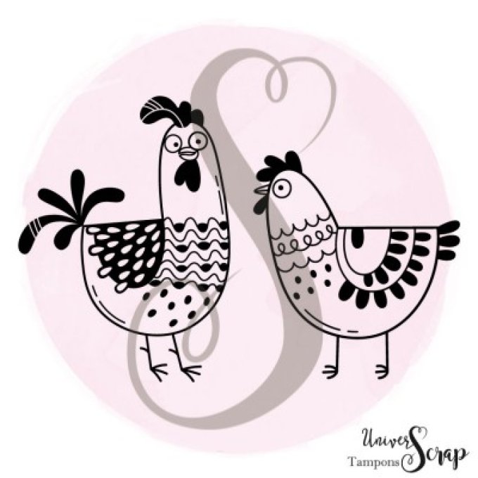 Tampon 2 Petites poules