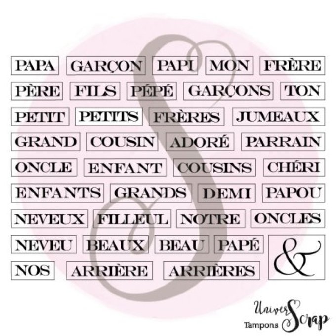 Tampon Petits Mots au Masculin