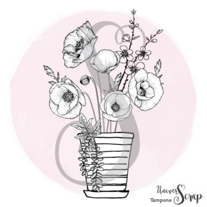 Tampon Pot de Coquelicots