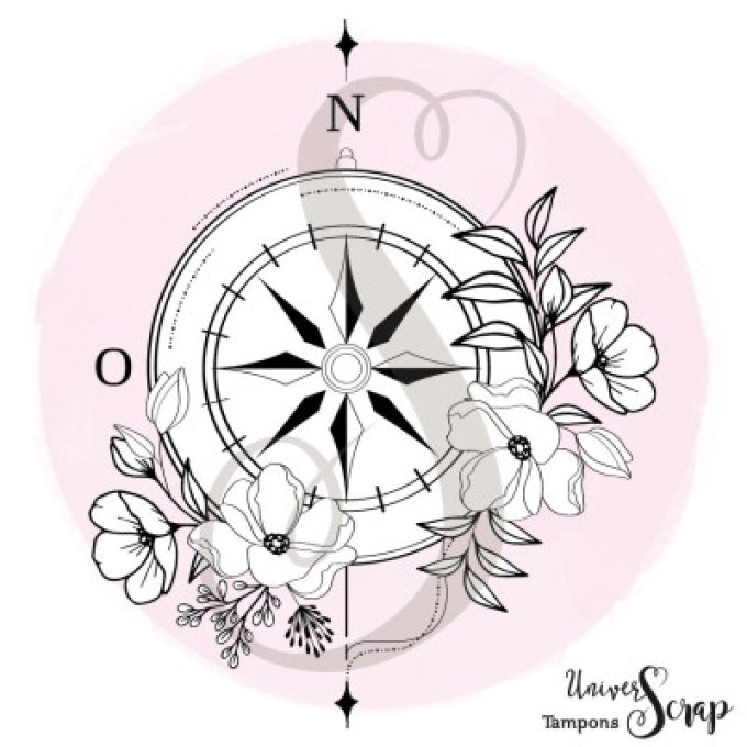 Tampon Rose des Vents Florale