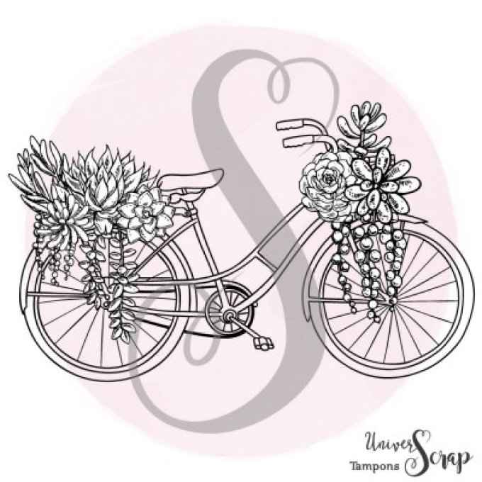 Tampon Vélo Fleuri