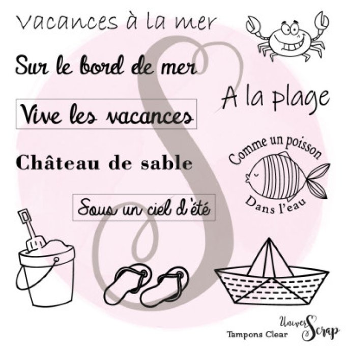 Tampons Clear "Vacances à La Mer"