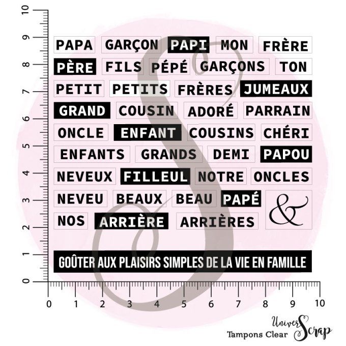 Tampons Clear "Petits Mots au Masculin"